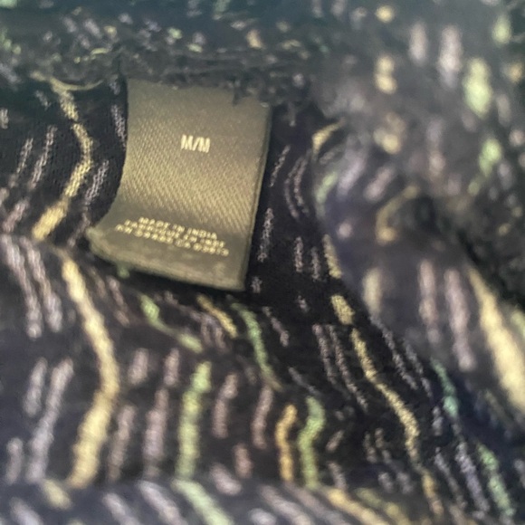 Aerie Wide Leg Pants Womens Medium Blue Striped Viscose Lightweight Stretchy - Picture 6 of 7